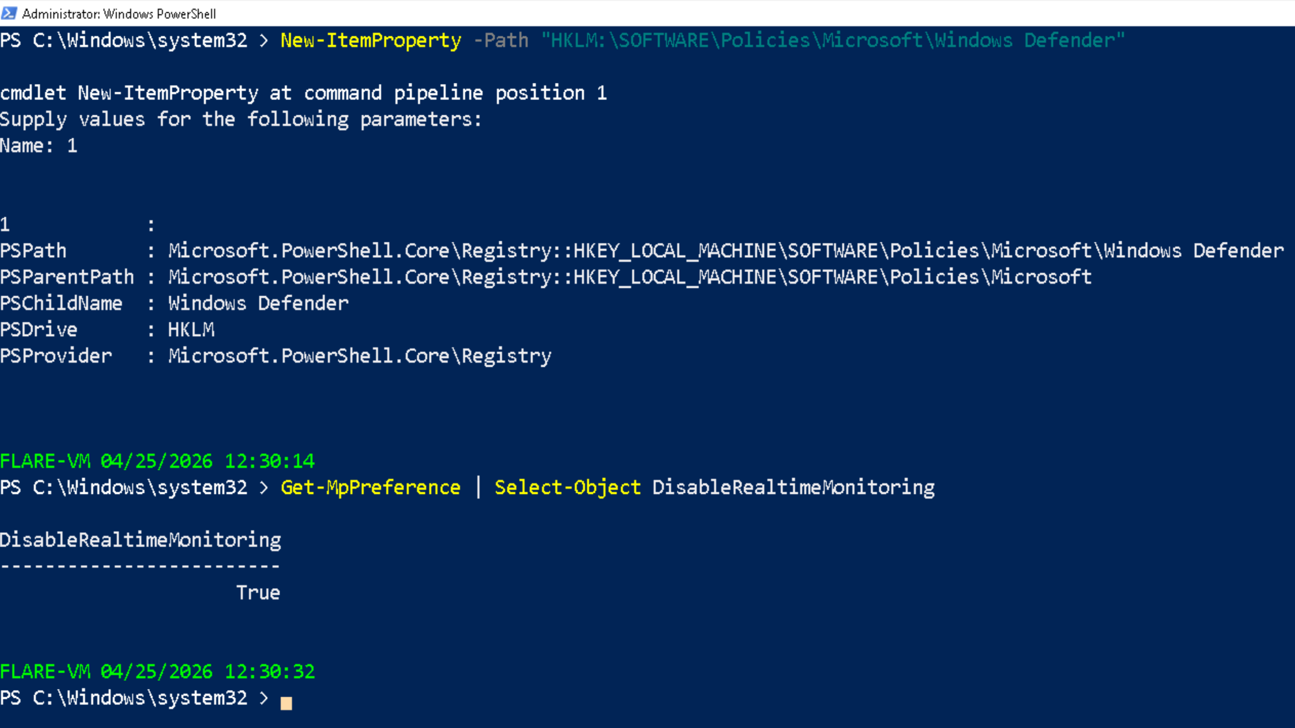 PowerShell pre-installation verification results
